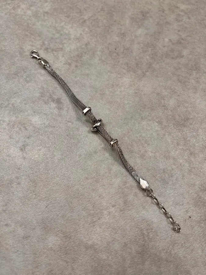 2000s Cesare Paciotti Dagger Silver Bracelet LAoDZtL 6