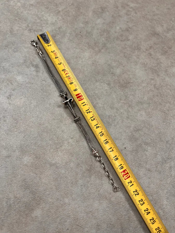 2000s Cesare Paciotti Dagger Silver Bracelet LAoDZtL 7