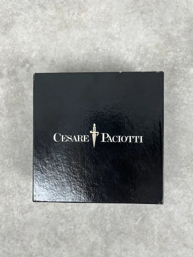 2000s Cesare Paciotti Daggers Black Leather Belt uZWDHTN 7