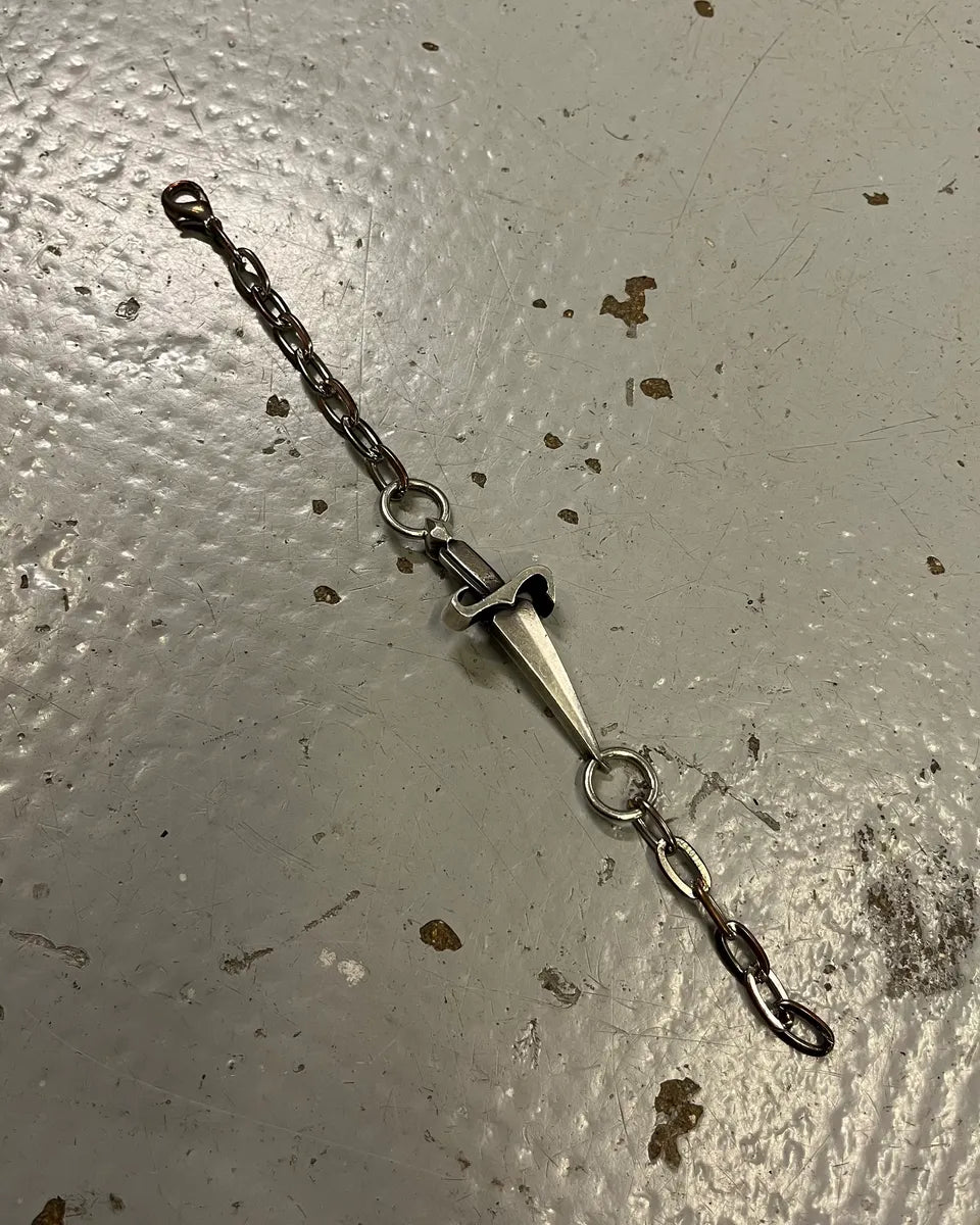 2000s Cesare Paciotti Daggers Silver Metal Bracelet HkZKwUK 1
