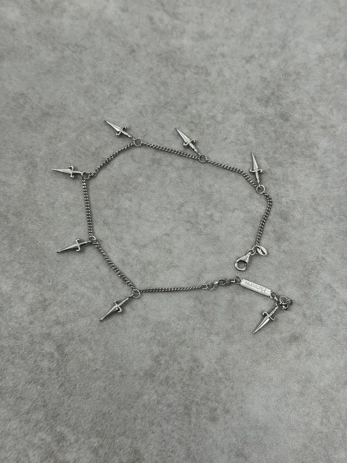 2000s Cesare Paciotti Multi Daggers Silver Bracelet diZIcqQ 0