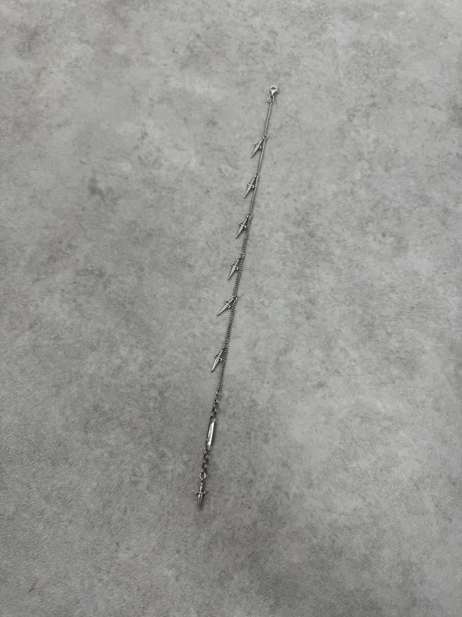 2000s Cesare Paciotti Multi Daggers Silver Bracelet diZIcqQ 4