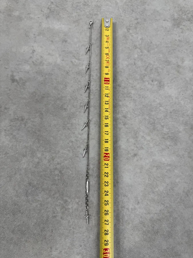 2000s Cesare Paciotti Multi Daggers Silver Bracelet diZIcqQ 5