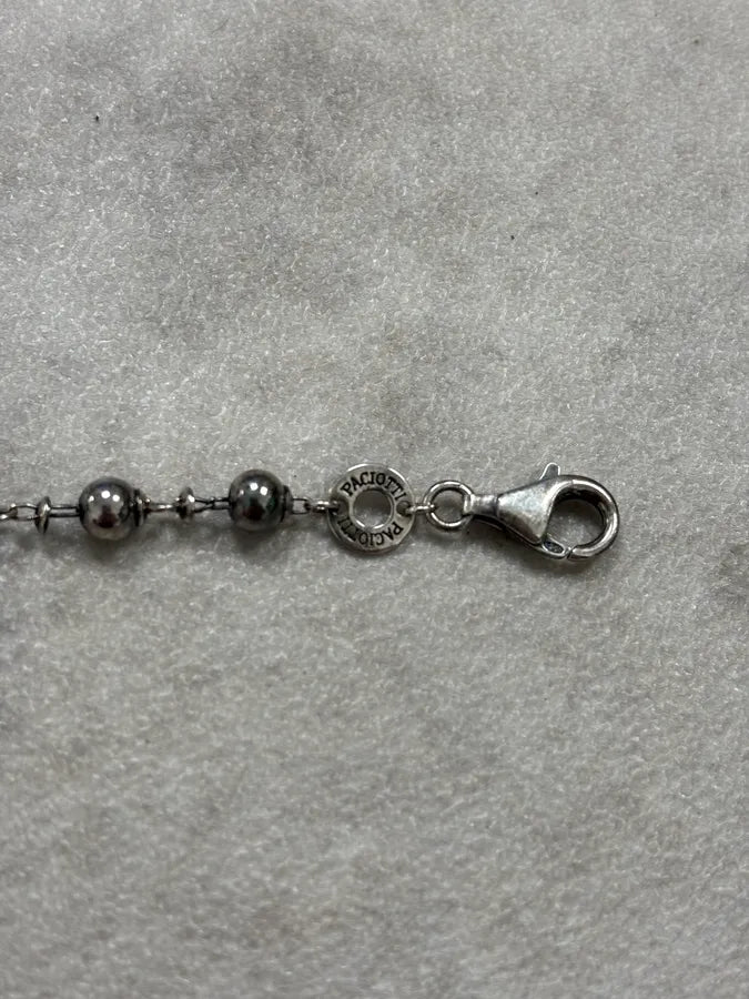 2000s Cesare Paciotti Silver Beaded Dagger Bracelet IxceDIi 6