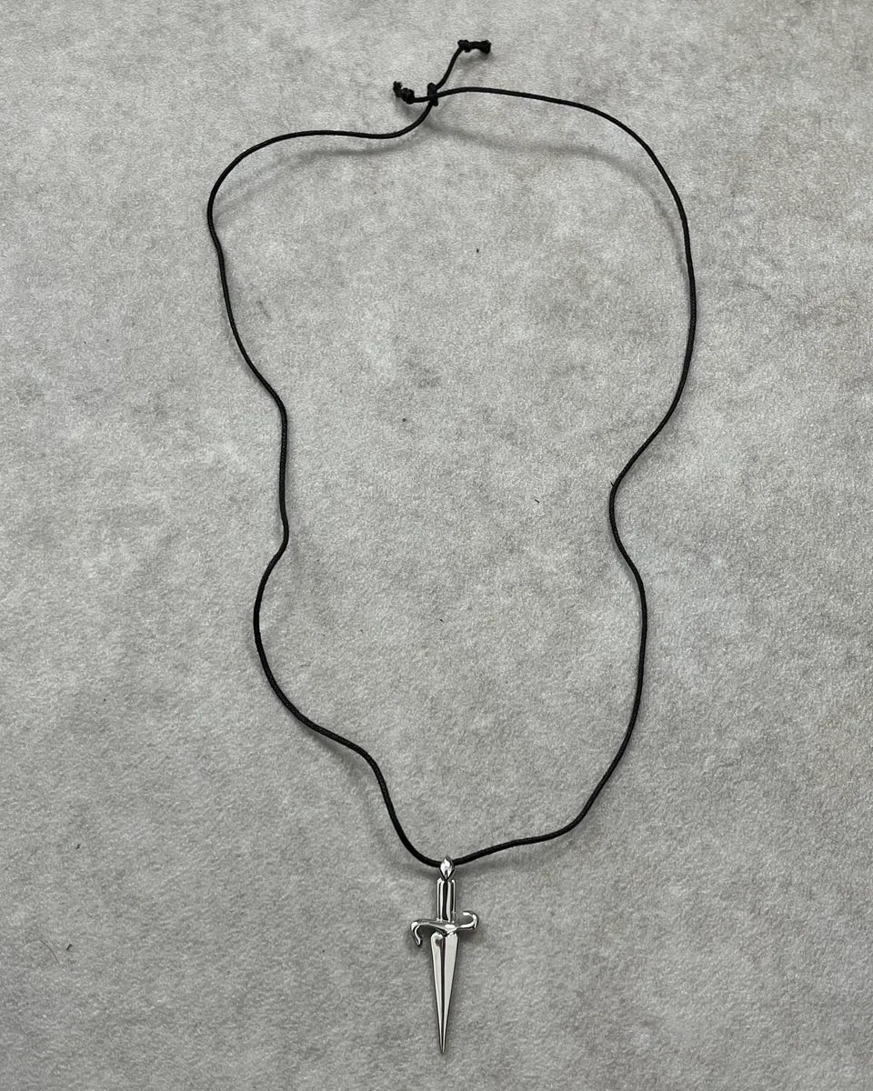 2000s Cesare Paciotti Silver Dagger Necklace ArzJmCn 0