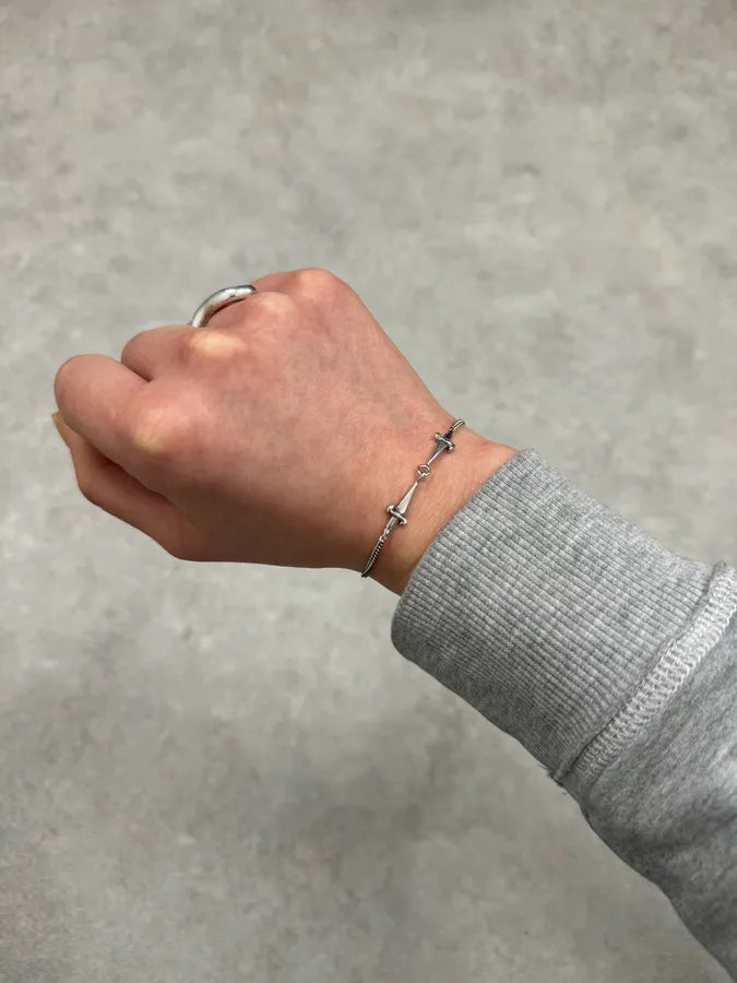 2000s Cesare Paciotti Silver Daggers Bracelet ClUruCf 0