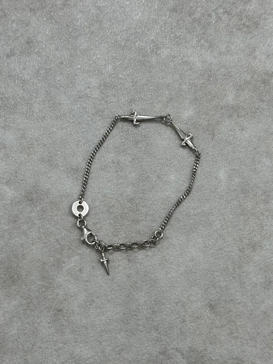 2000s Cesare Paciotti Silver Daggers Bracelet ClUruCf 1
