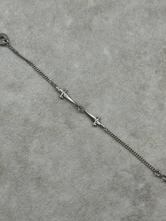 2000s Cesare Paciotti Silver Daggers Bracelet ClUruCf 4