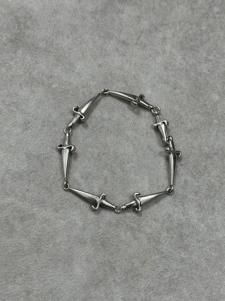 2000s Cesari Paciotti Daggers Silver 925 Bracelet jyKstNI 1