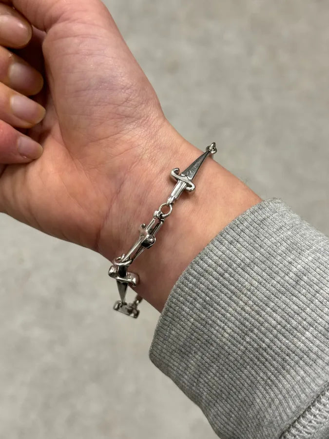 2000s Cesari Paciotti Daggers Silver 925 Bracelet jyKstNI 3