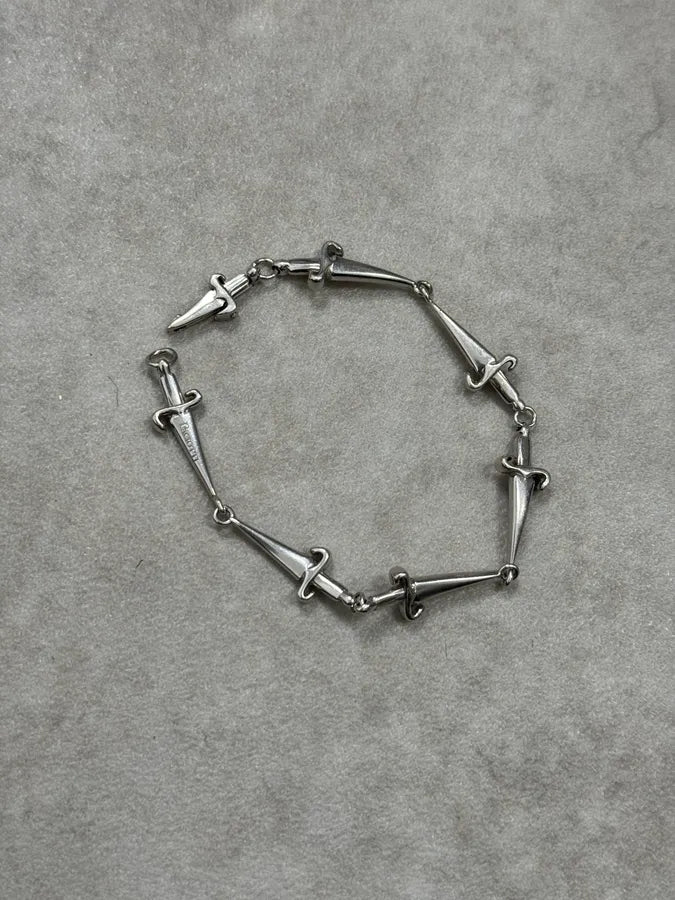 2000s Cesari Paciotti Daggers Silver 925 Bracelet jyKstNI 4