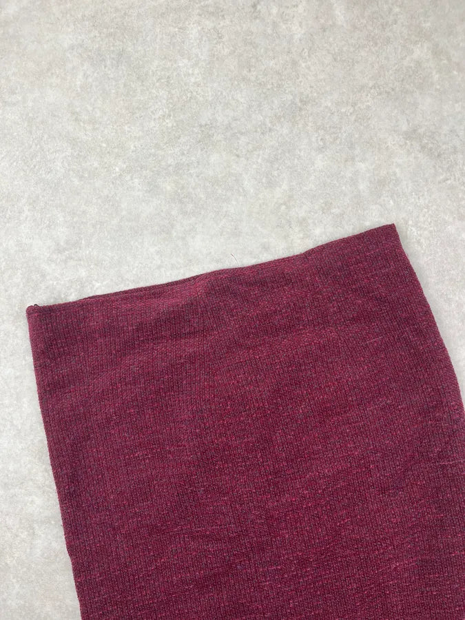 AW1998 Chanel Tweed Burgundy Midi Skirt yXjjevA 8