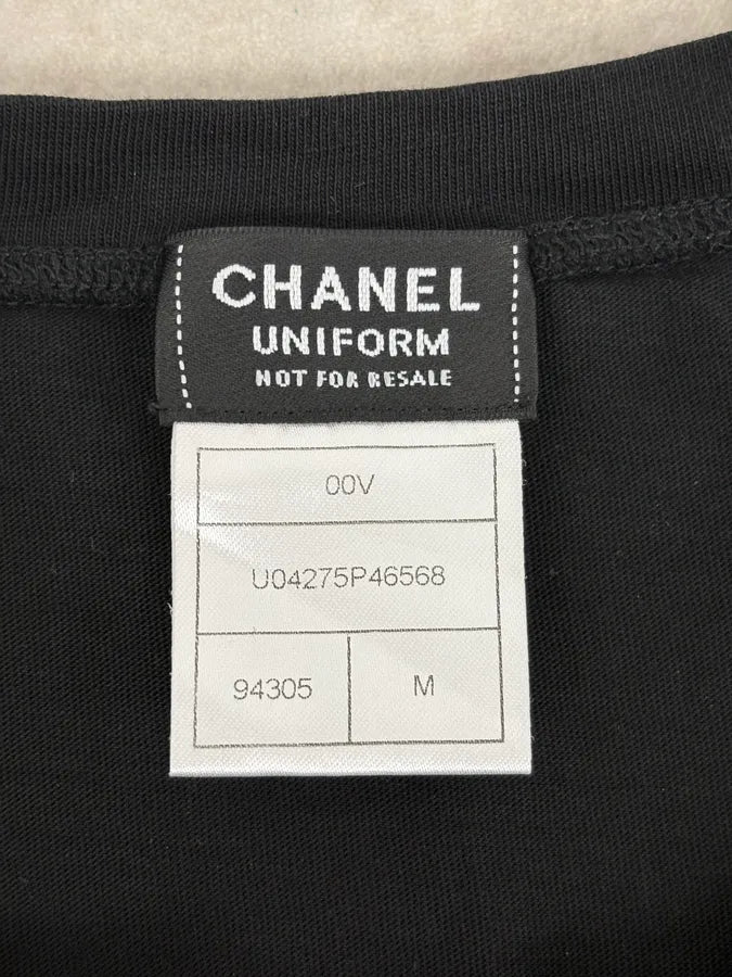2000s Chanel Uniform Logo Longsleeve T-Shirt yfraCoG 8