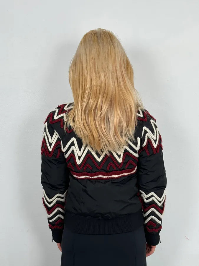 2000s Chanel White & Red Megalaced Black Puffer Jacket qizvTrm 2