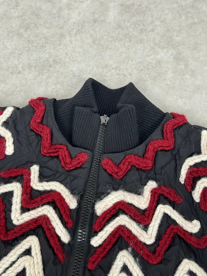 2000s Chanel White & Red Megalaced Black Puffer Jacket qizvTrm 6