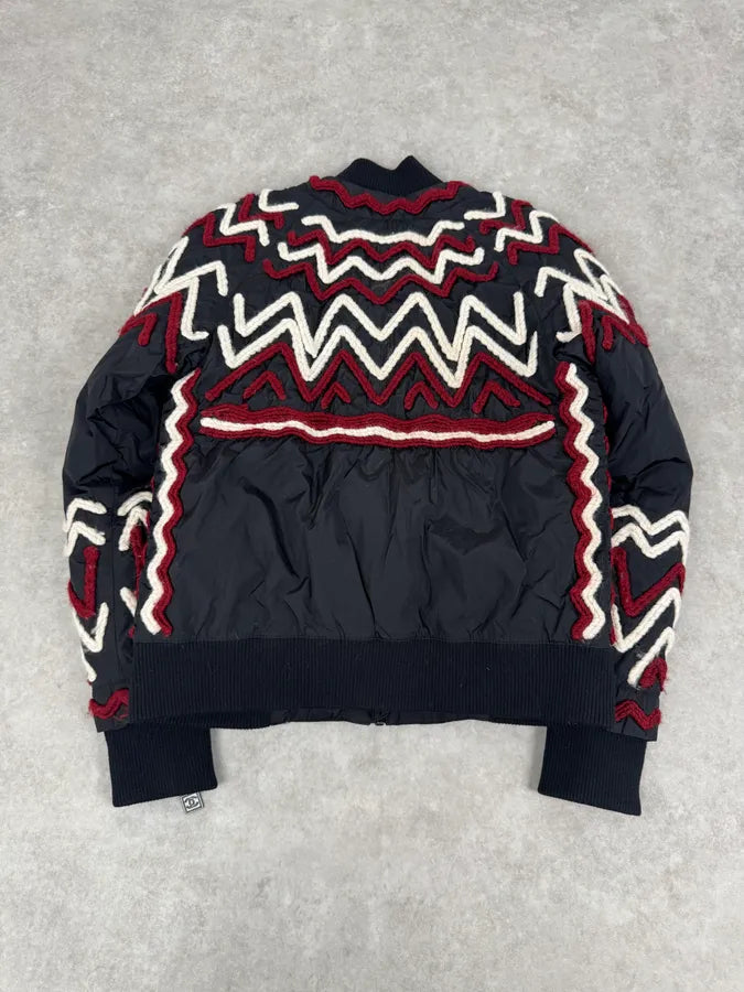 2000s Chanel White & Red Megalaced Black Puffer Jacket qizvTrm 9
