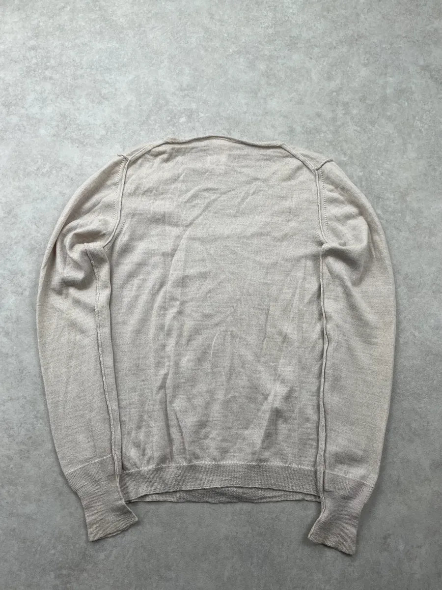 SS2006 Chloé Beige Wool Eyelet Sweater CoRXYxW 5