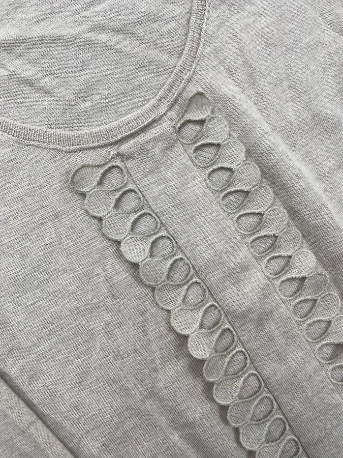 SS2006 Chloé Beige Wool Eyelet Sweater CoRXYxW 4