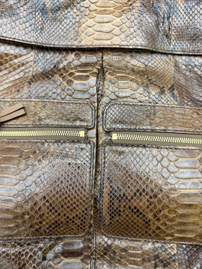 2000s Chloé Python Brown Leather Bag ZwbVMKl 9
