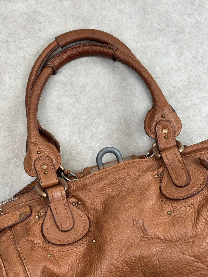 2000s Chloé Tan Leather Paddington Handle Bag PwwnfZI 8