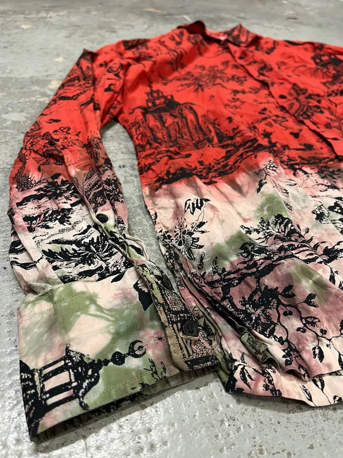 2000s Christian Lacroix Asian Word Red Shirt ePjZXLr 3