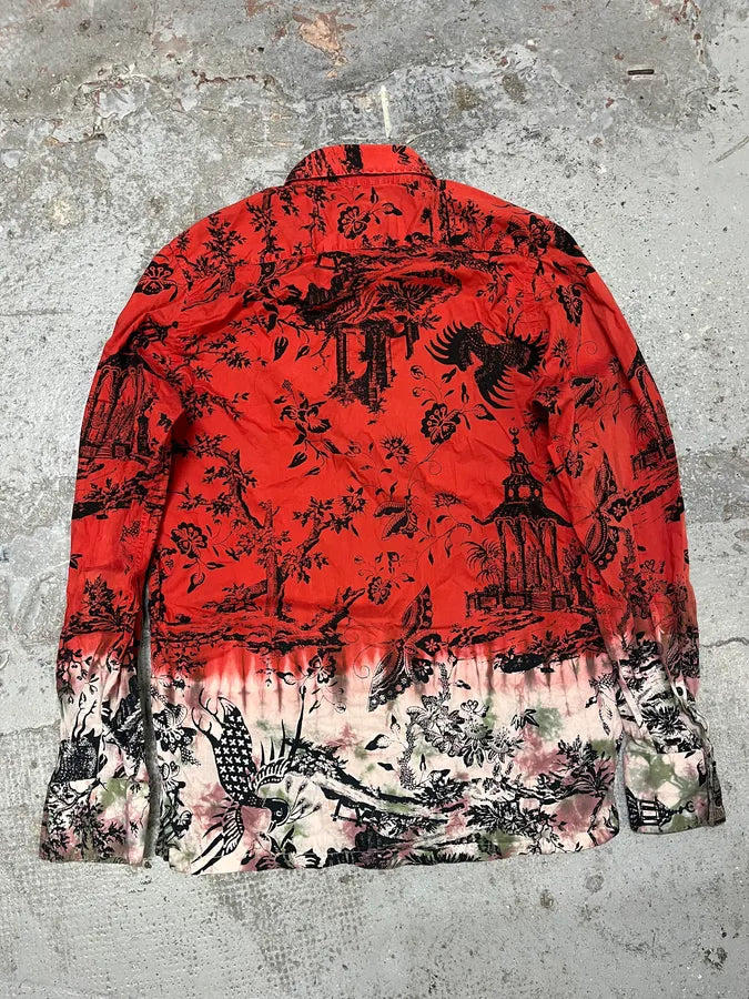 2000s Christian Lacroix Asian Word Red Shirt ePjZXLr 5