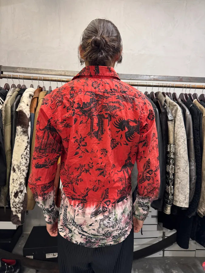 2000s Christian Lacroix Asian Word Red Shirt ePjZXLr 2