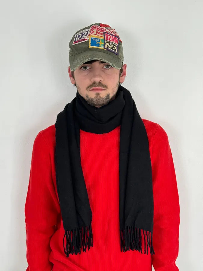 2000s Christian Lacroix Black Cashmere Scarf dyjJhNu 1