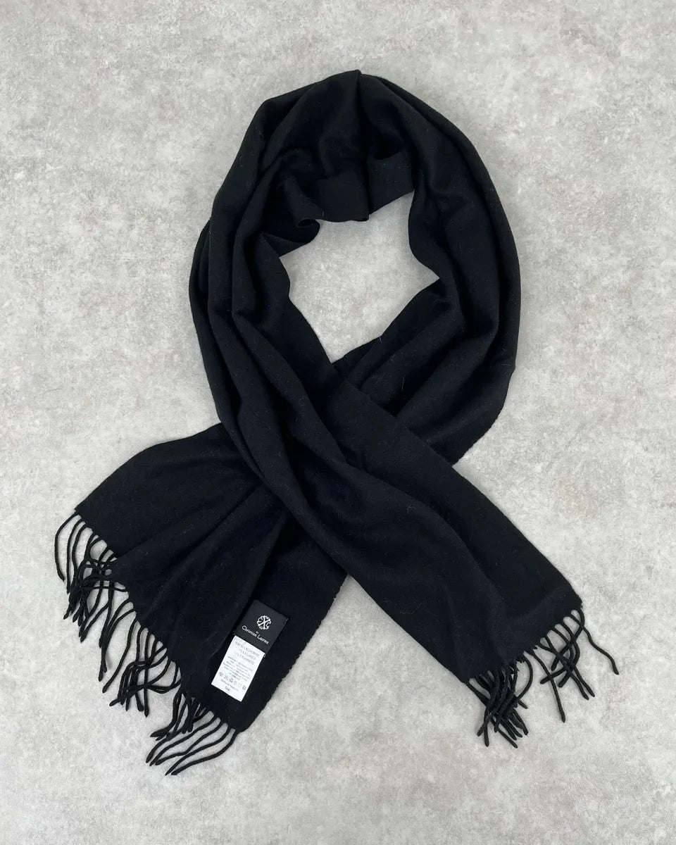 2000s Christian Lacroix Black Cashmere Scarf dyjJhNu 0