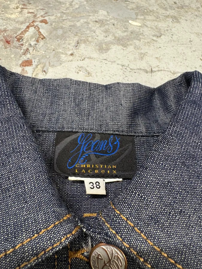 2000s Christian Lacroix Embroidered Denim Jacket (S) JCMrCPb 7
