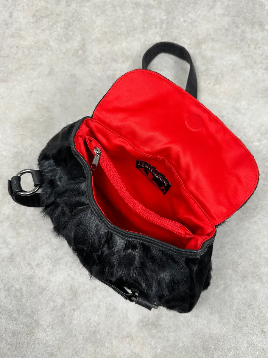 2000s Christian Lacroix Pony Hair Black Leather Handle Bag XDNWWJt 6