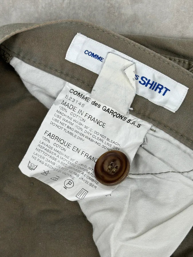 2000s Comme des Garçons Beige Cargo Japanese Pants YvQDaUW 11