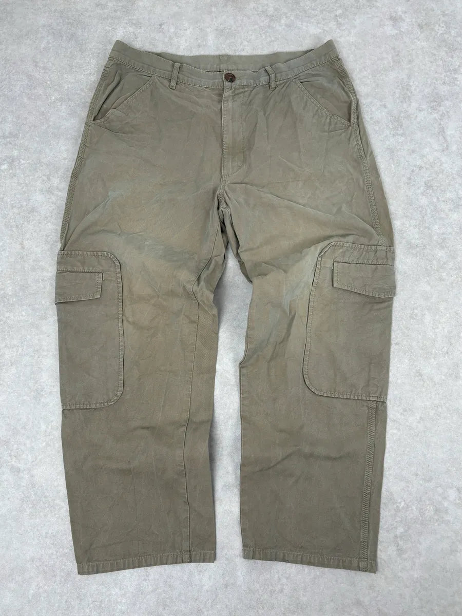 2000s Comme des Garçons Beige Cargo Japanese Pants YvQDaUW 3