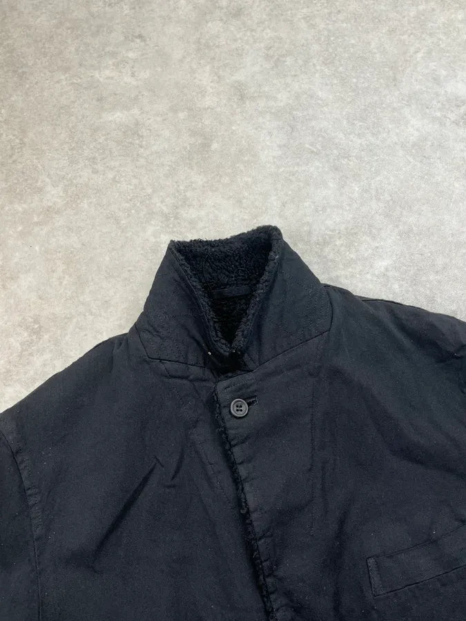 Comme Des Garçons Homme Black Cargo Fleece Blazer Jacket WhmPAud 4