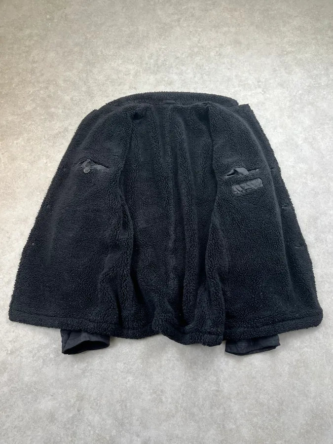 Comme Des Garçons Homme Black Cargo Fleece Blazer Jacket WhmPAud 7