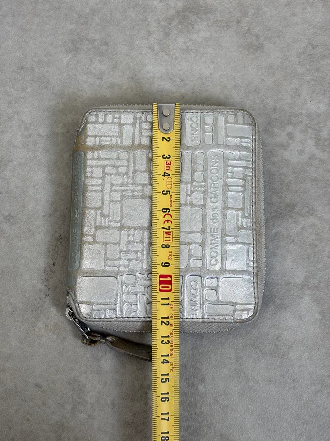 2000s Comme des Garçons Geometric Shapes Silver Wallet QCjTtoM 9