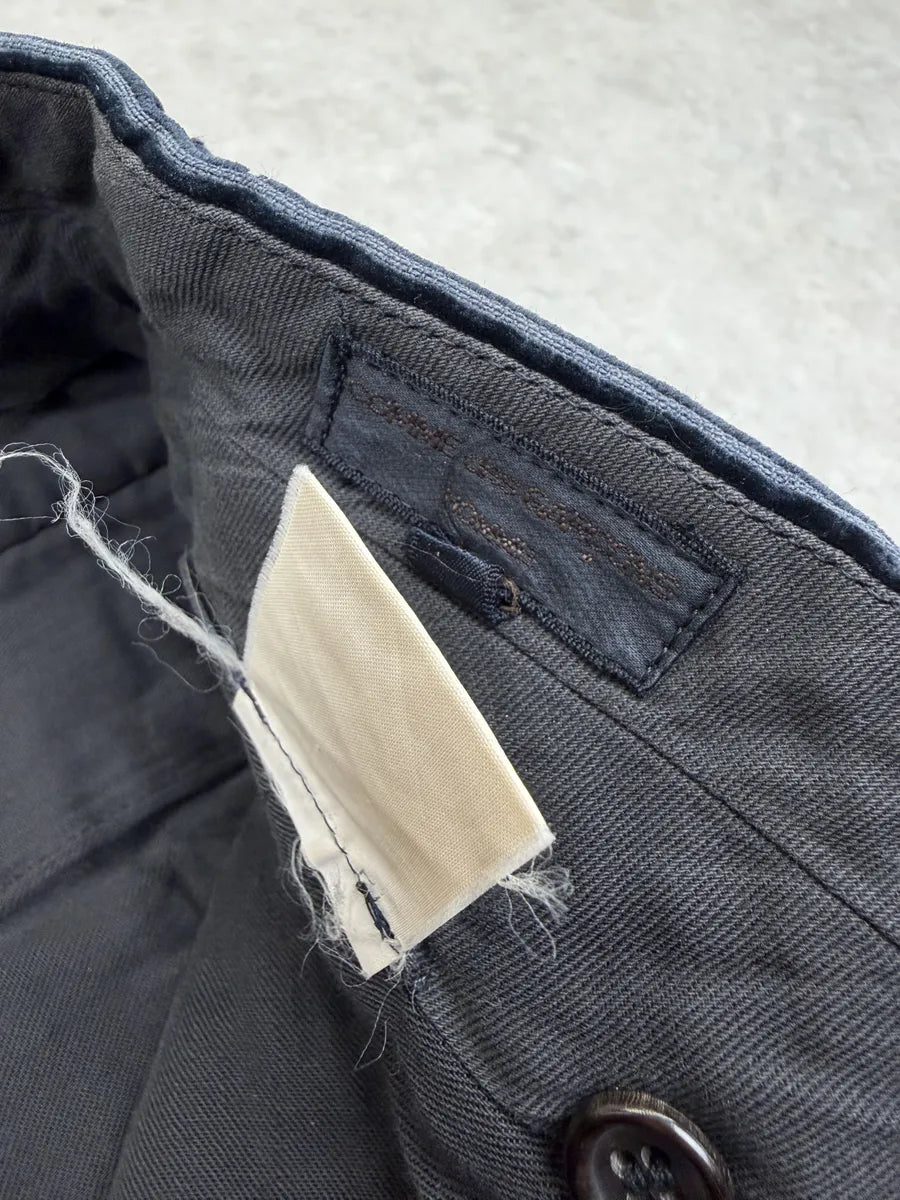 2000s Comme des Garçons Homme Dark Navy Velvet Pants ByxgxPq 8