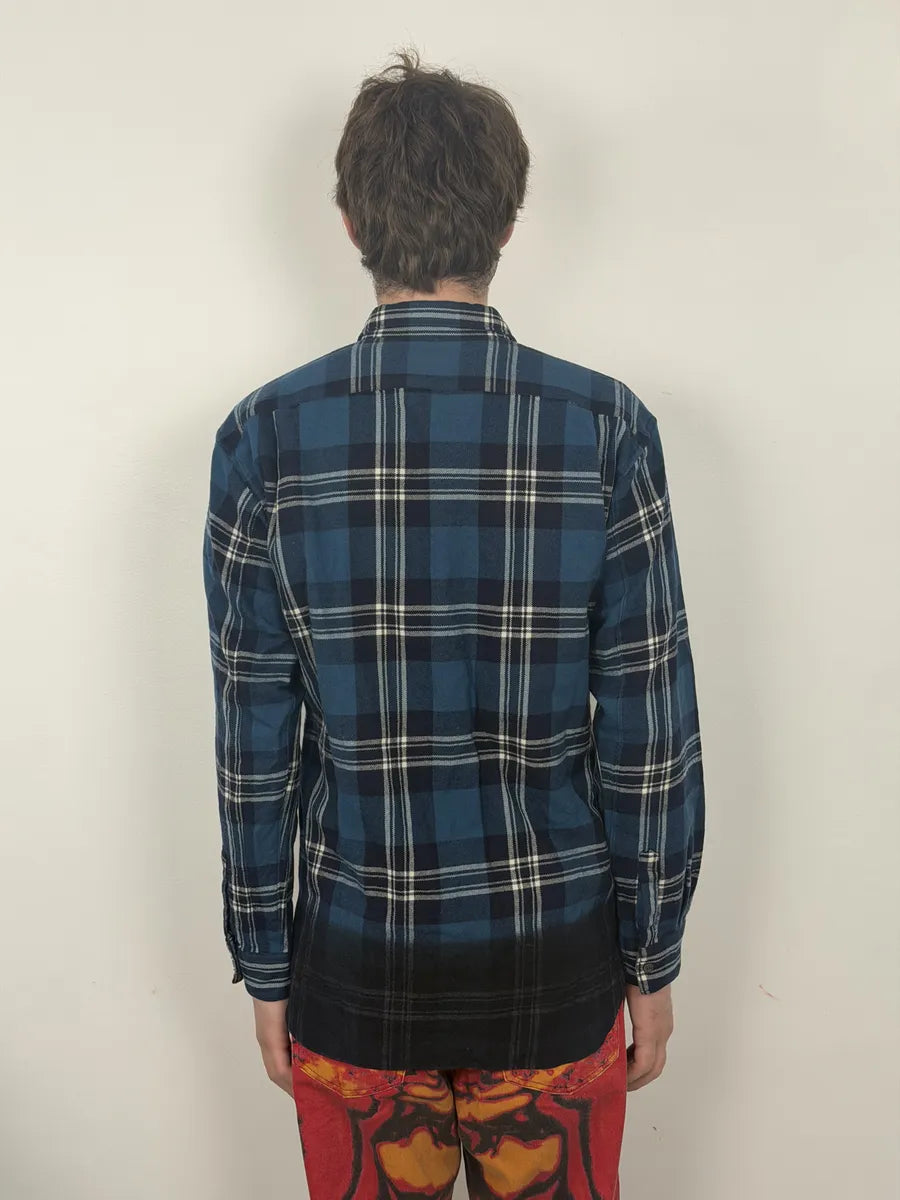 2000s Comme des Garçons SHIRT Blue Gradient Checkered Shirt WnnMGOa 3