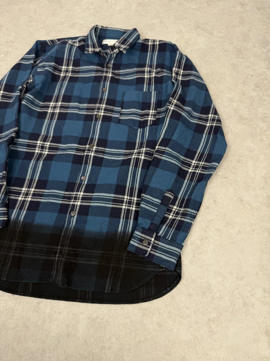 2000s Comme des Garçons SHIRT Blue Gradient Checkered Shirt WnnMGOa 5