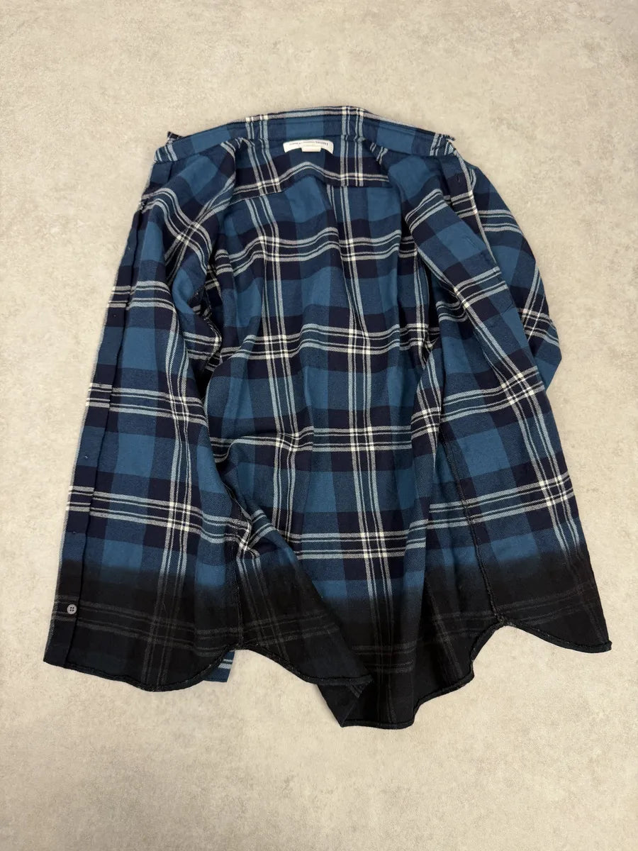 2000s Comme des Garçons SHIRT Blue Gradient Checkered Shirt WnnMGOa 8