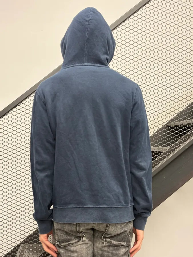 2000s Converse Navy Faded Logo Flag Hoodie ZENkZCM 2