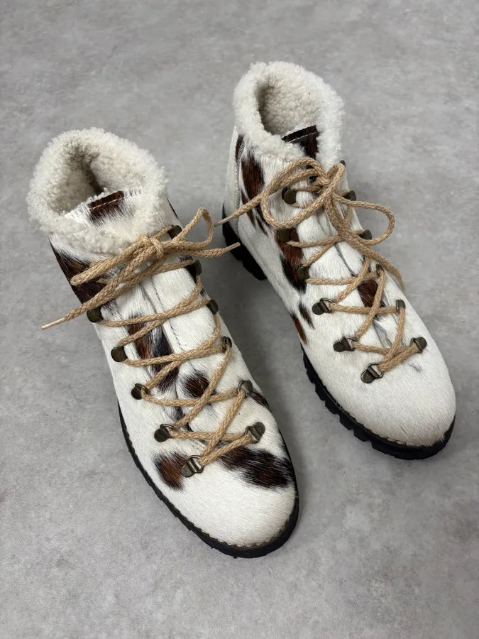 2000s Cow Effect Pony Hair Daily Mountain Leather Boots SxqDgjK 2