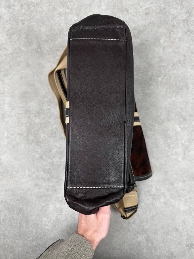 2000s Cow Pony Hair Leather Shoulder Bag DJPVJKE 9