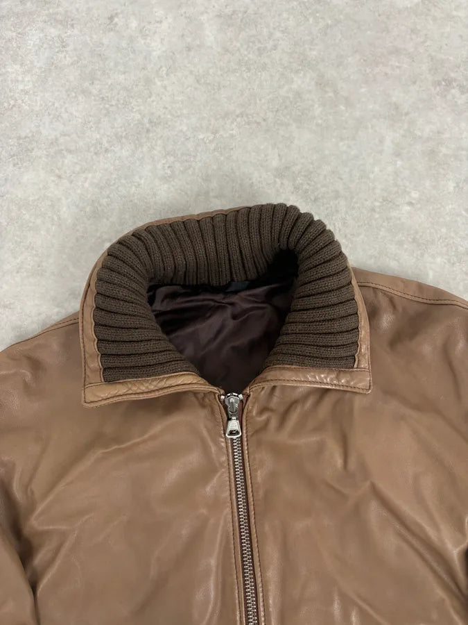 2000s Daniele Alessandrini Agent Beige Leather Jacket ahqdcpC 7