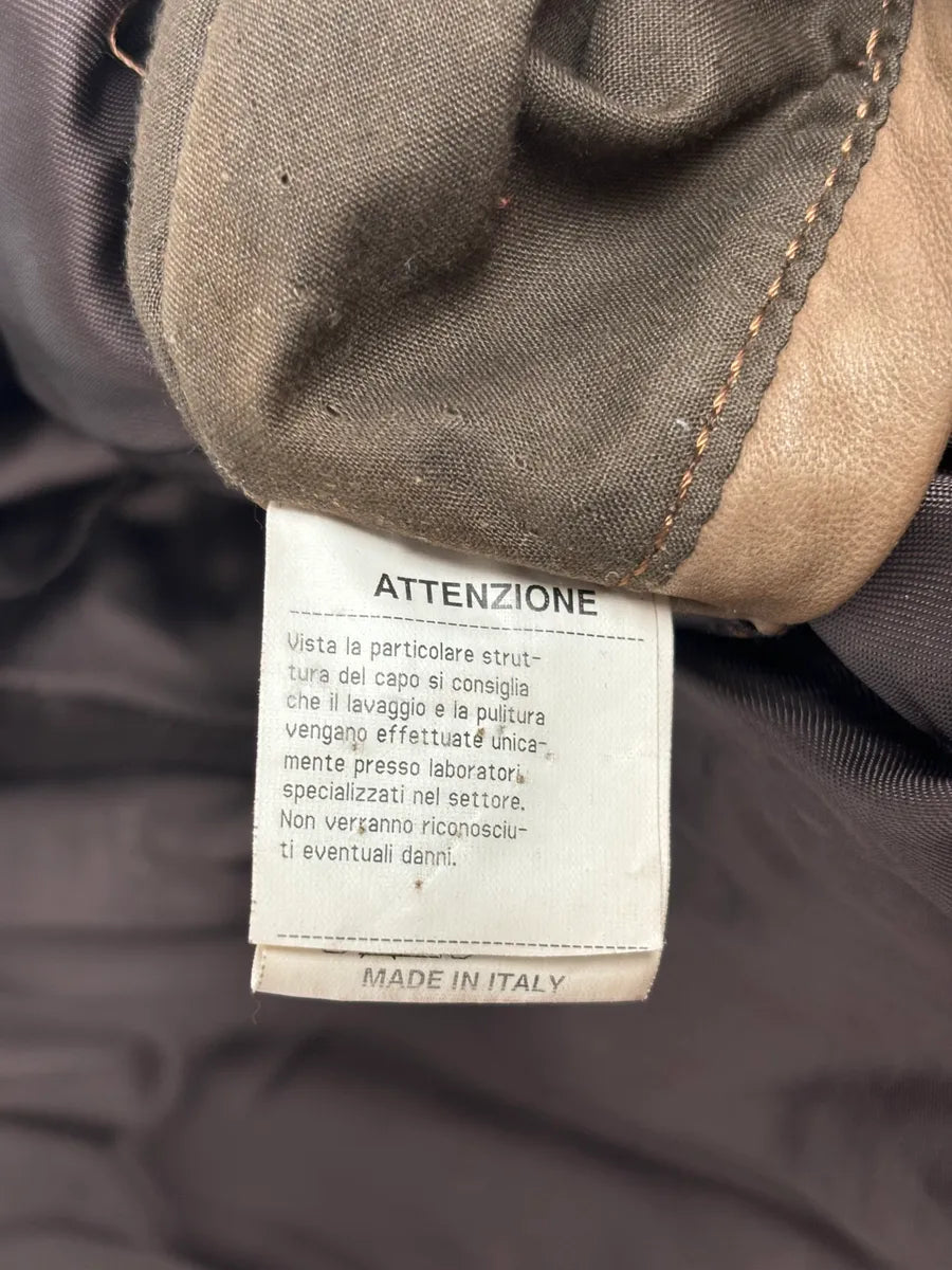 2000s Daniele Alessandrini Agent Beige Leather Jacket ahqdcpC 11