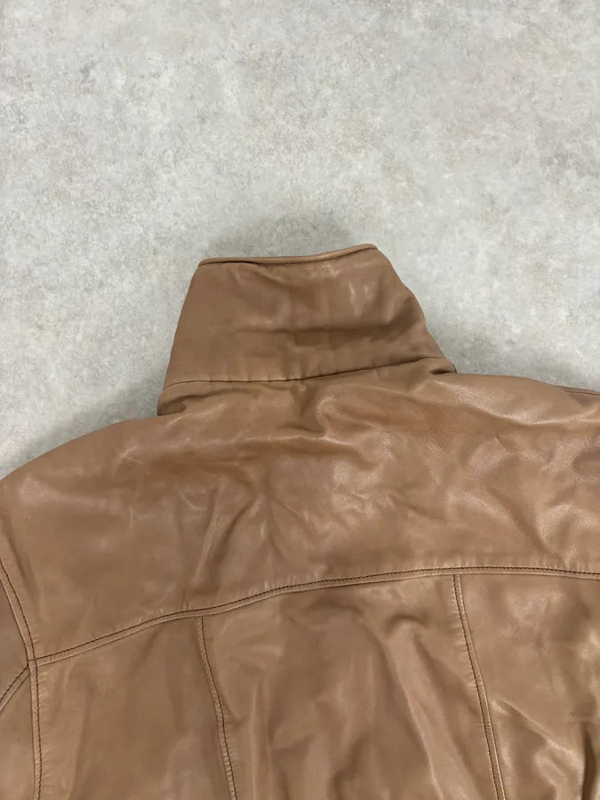 2000s Daniele Alessandrini Agent Beige Leather Jacket ahqdcpC 4