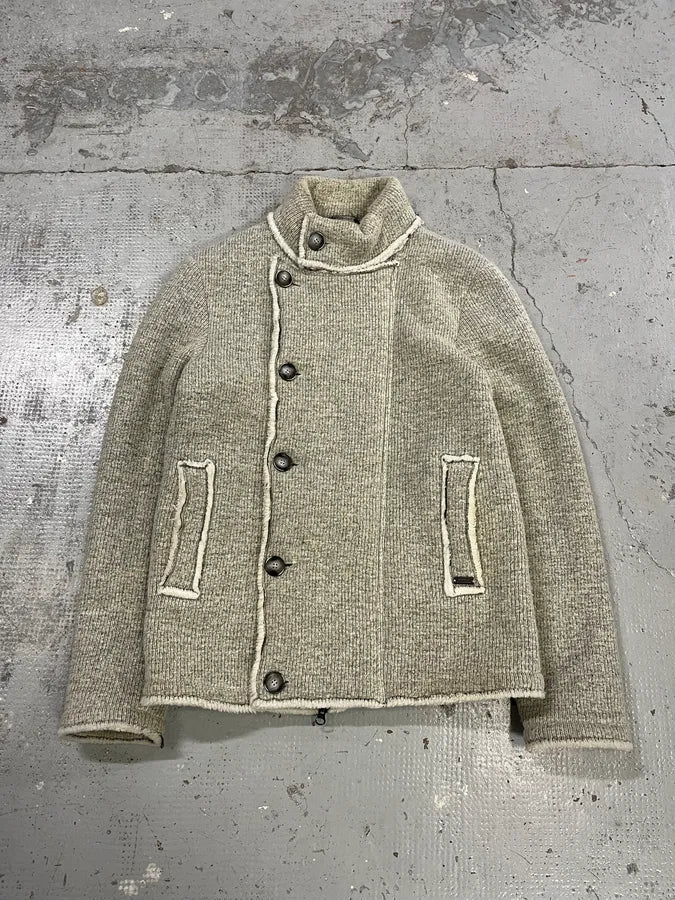 2000s Daniele Alessandrini Asymmetrical Grey Wool Jacket QFYExgU 0