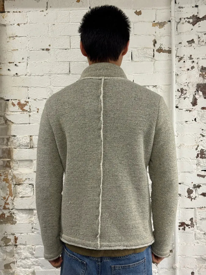 2000s Daniele Alessandrini Asymmetrical Grey Wool Jacket QFYExgU 2