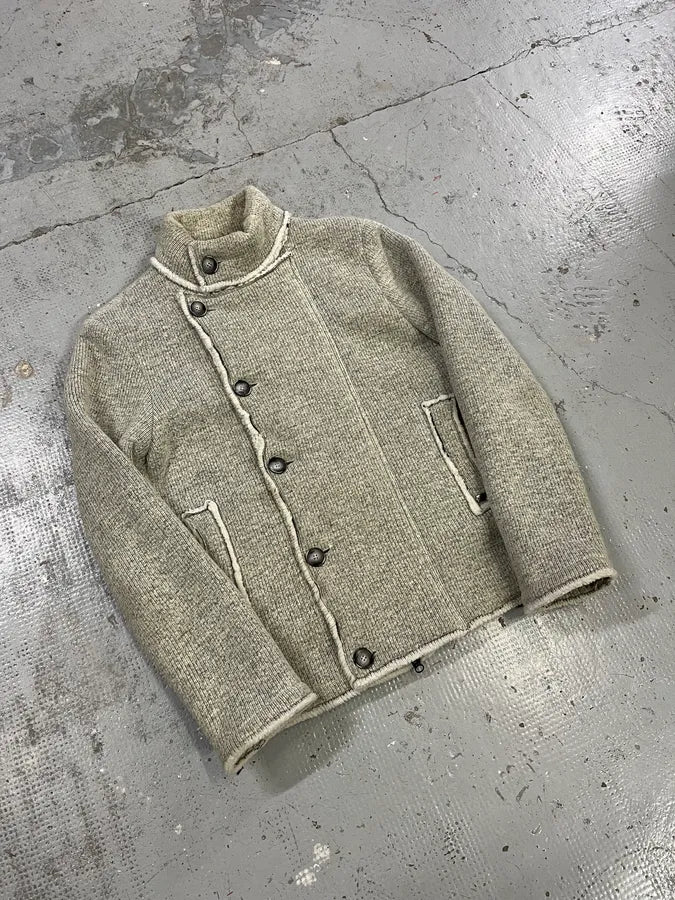 2000s Daniele Alessandrini Asymmetrical Grey Wool Jacket QFYExgU 3