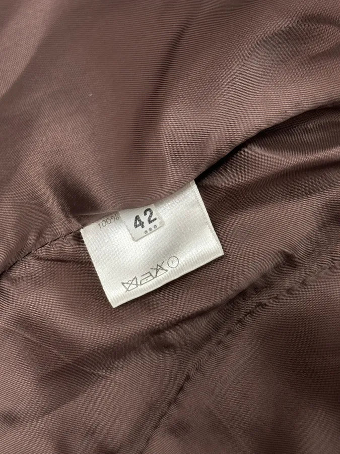 2000s Daniele Alessandrini Avant-Garde Raw Brown Leather Hooded Jacket HUGoqtw 12